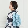 Kimono Yukata Heiko Obi 2 Piece Set Floral Pattern Yukata [Kyoto Yuzen] Women's (Navy (Lily))