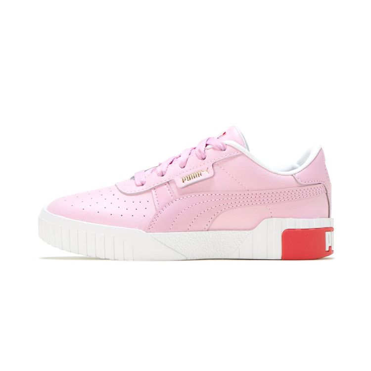 Puma Cali Series Lace Up Casual Low Top Kids Skate Shoes Kids Sneakers Pink 369698-01