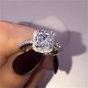 Простое Личность Квадратное Кольцо с Бриллиантом Женское Высококлассное Модное Кольцо с Бриллиантом Женские Ювелирные Изделия AVE