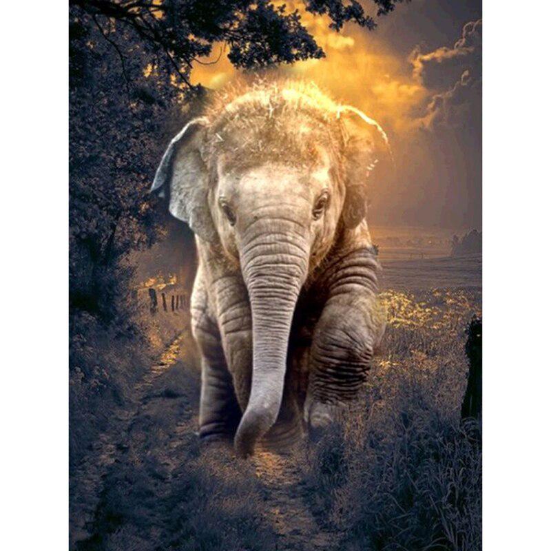 DIY Elephant 5D Diamond Painting Full Round Drill Animal Diamond Embroidery Cross Stitch Kits Wall Art Home Decor Drop&shiping
