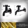 Brass Antique Black Outside Tap Washing Machine Faucet Toilet Decorative Outdoor Garden Faucet MW001