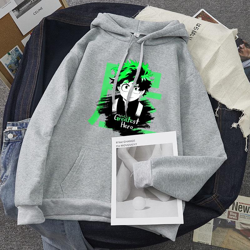 Горячая аниме Моя геройская академия Мидория Изуку графический принт с капюшоном для мужчин и женщин толстовки повседневный свободный пуловер Harajuku мужской свитшот