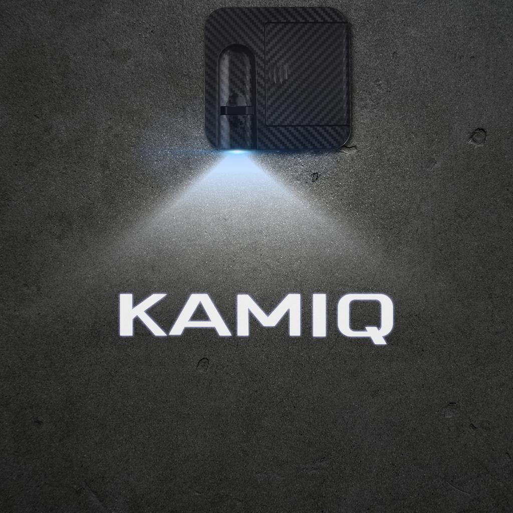 1/2PCS For Skoda Octavia Kamiq Karoq Sport Line VRS Car Door Welcome Lights Projector Logo Wireless Sensing Accessories