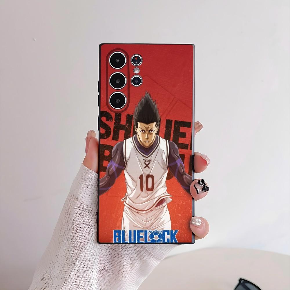 Крутой чехол для телефона с аниме B-Blue Lock для Samsung Galaxy S25 S24 S22 S23 Ultra S21 S20 Plus 5G, матовый, нескользящий, полное покрытие