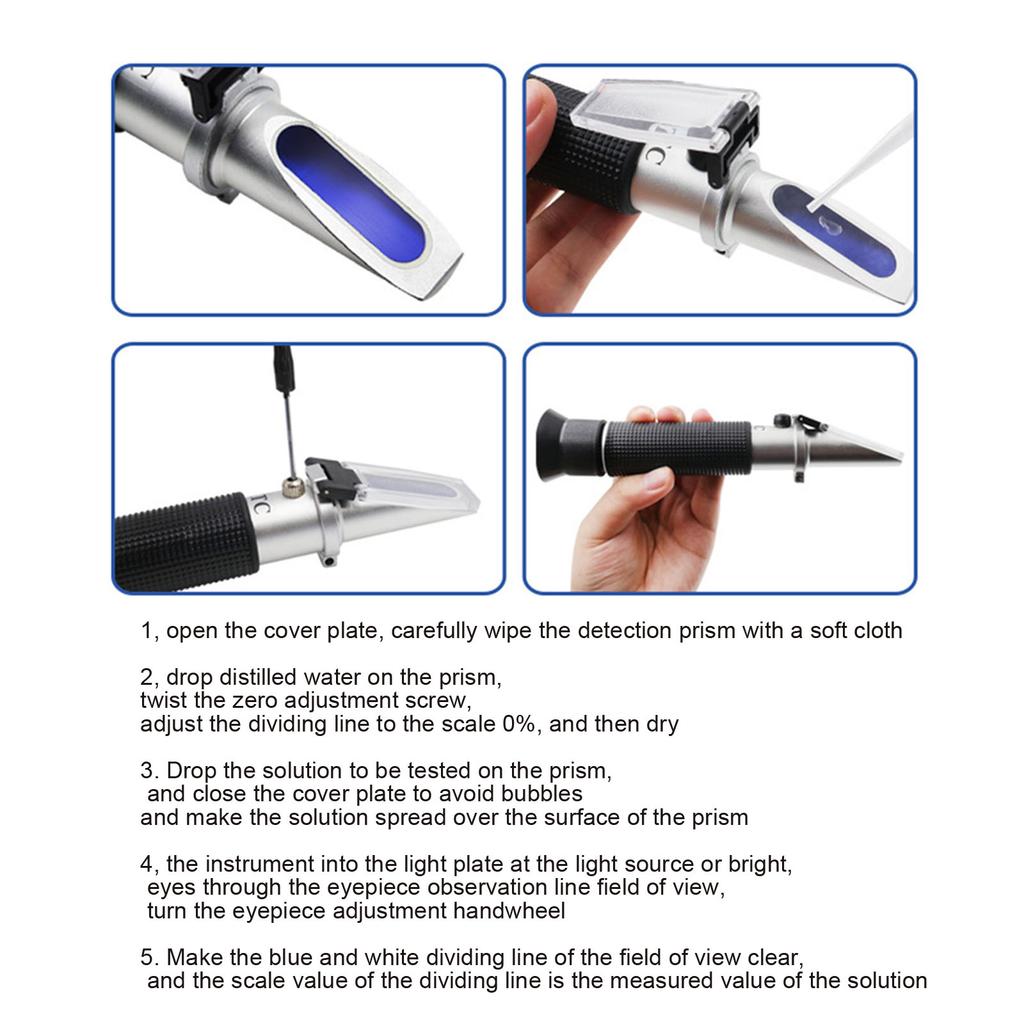Рефрактометр солености, солемер, тестер концентрации соли в морской воде с автоматической температурной компенсацией