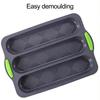 Baguette Mold 3 Slots Vent Hole Design Insulated Handle Easy Demoulding Bread Making Baking Mold