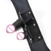 Leather Strapon Harness Panties Strap On Silicone Double Dildo Anal Butt Plug For Women Lesbian Masturbation Chastity Panties