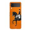 Чехол для Samsung Galaxy Z Flip 3 4 5, прозрачный складной жесткий корпус из поликарбоната для Galaxy Z Flip 3 5, чехол с рисунком скачущей лошади и девушки