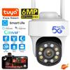 Tuya 5G WiFi HD 6MP Outdoor Wireless Home Security Protection Camera PIR Auto Tracking Video Surveillance 6X PTZ Zoom Cam