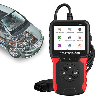 Многоязычная поддержка Автоаксессуары T06 Система проверки двигателя Сканер OBD2 Считыватель кодов Тестер аккумулятора Инструмент для диагностики автомобиля