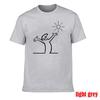 Unisex Lineunisex Summer La Linea Print Tshirt Round Neck Cotton Casual Short Sleeve Graphic Tee