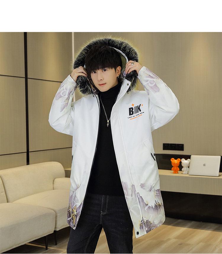 Зимняя мужская куртка из плотного хлопка с капюшоном 2023 года