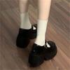 Thick-soled heightening small leather shoes high-heeled Mary Jane shoes women's 2025 spring and summer new college style jk shoes uniform single shoes