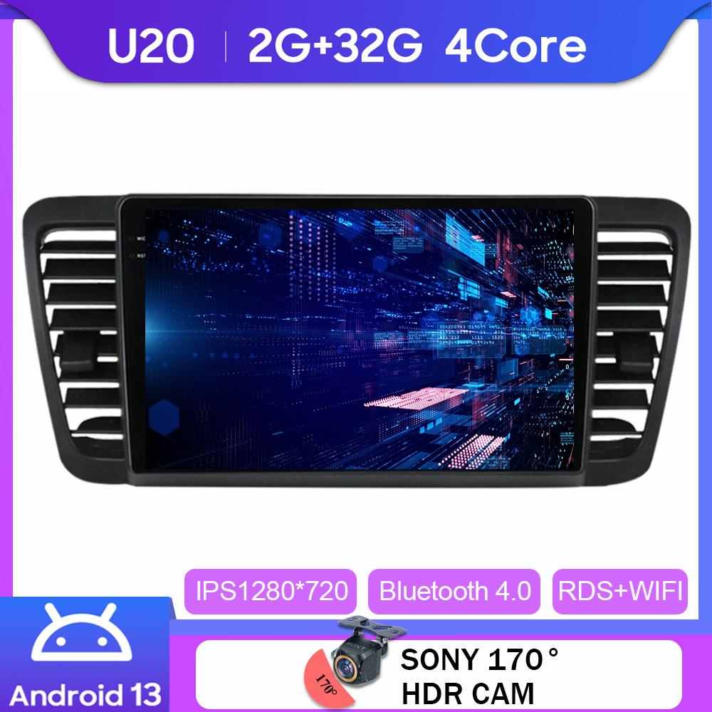 Android 14 For Subaru Outback 3 Legacy 4 2003 - 2009 LHD 2K QLED Android Car Radio Multimedia Video Player GPS Stereo CarPlay 4G