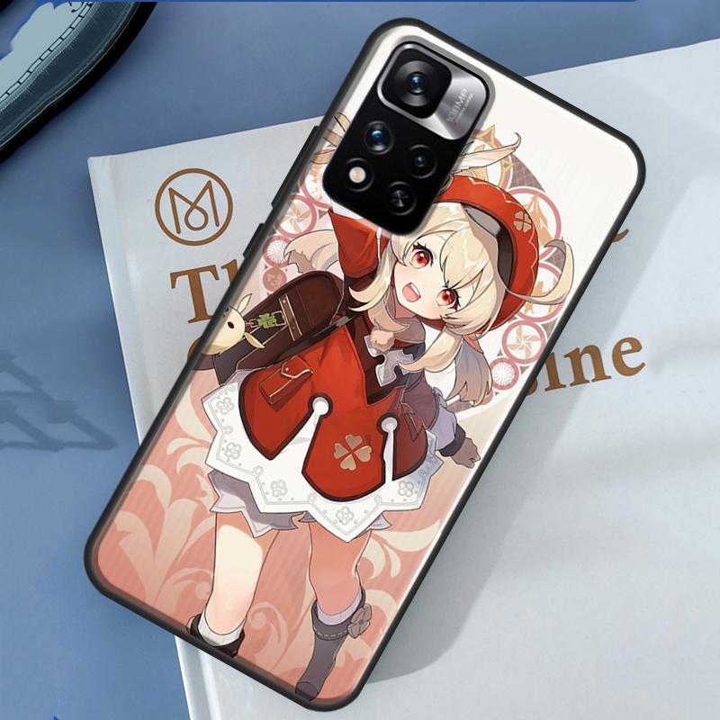 Чехол Genshin Impact Кли для Xiaomi Redmi 14C 13C 10C 12C Redmi Note 13 14 Pro 12 11 9 10 9S 10S 11S 12S