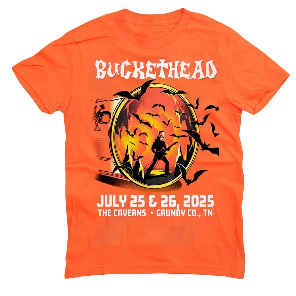 Buckethead Tour 2025 Gift For Fan All Size S to 5XL Orange T-shirt Unisex T-Shirt