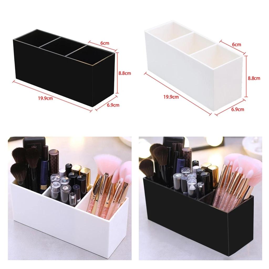 Table Acrylic Makeup Nail Art Brush Holder Cosmetics Storage Box Organizer Case Bag Brushes Organizer Make Up Tools Home Storage