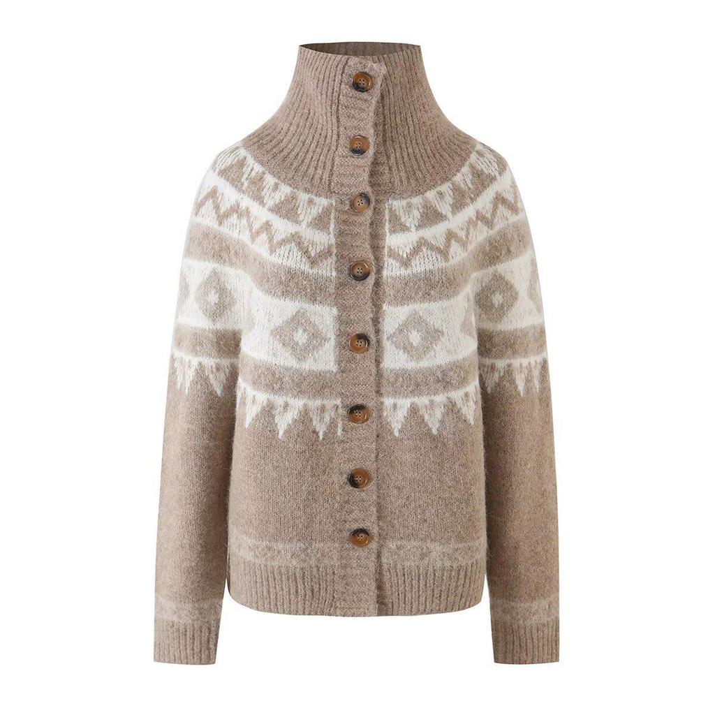 2026 European-American Retro Fair Isle Women's Cardigan - New Fashion Commuter Knit
