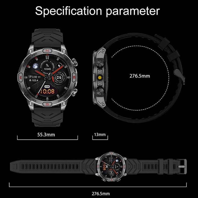 SCIONE Умные часы с пульсометром Bluetooth, голосовым помощником, компасом, фонариком, шагомером, спортивными часами на открытом воздухе