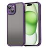 For iPhone 15 Case Drop Proof Airbags Frosted Translucent PC+TPU Phone Back Cover