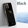 Блестящий квадратный чехол с покрытием для iPhone 14 13 12 11 Pro Max X XR XS Max 8 7 6S 6 Plus, золотая рамка, силиконовый TPU чехол