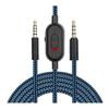 2M Аудиокабель Замена для игровой гарнитуры GPRO X G233 G433 3,5 мм Штекер-штекер Съемный нейлоновый плетеный аудиопровод с регулятором громкости и переключателем отключения микрофона