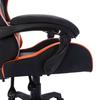 Gaming Chair with RGB LED Lights Orange and Black Artificial Leather