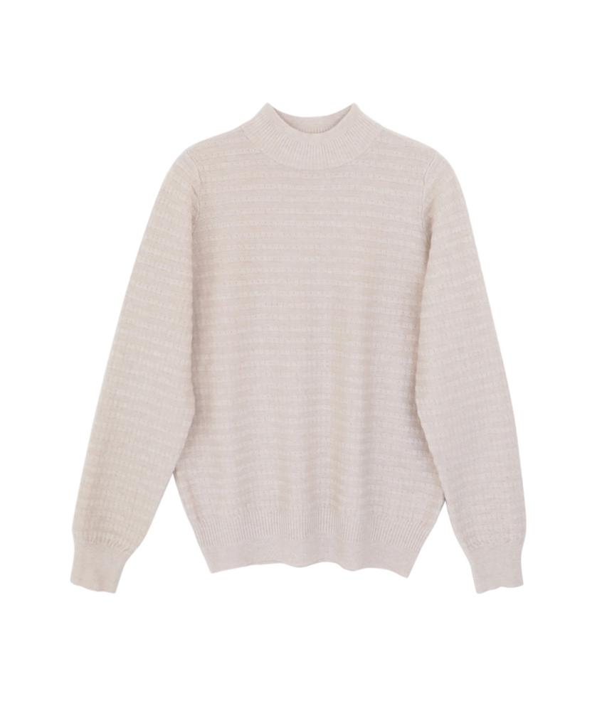 Полосатый полушерстяной трикотаж Baseukala (5Colors)
