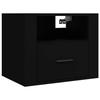 Table de chevet murale - Maison Exclusive - Noir - 50x36x40 cm - Bois d'ingénierie