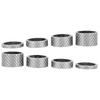 2 Set Carbon Fiber 5 10 15 20mm Bicycle Headset Front Fork Spacer Stem Bike WasherSilver