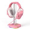 RGB Игровая подставка для наушников Накладные наушники Настольный кронштейн Подставка для дисплея наушников для настольного компьютера Светящаяся с 3 USB-портами