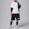 Nike Цветные блоки с буквенным принтом, простая круглая горловина, длинный рукав, детские топы, белый цвет HQ7109-100