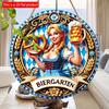1pc 2d Flat Oktoberfest Celebration Wooden Sign - 20cm Round Beer Festival Decor for Home, Bar, and Garden - Perfect Gift for Boyfriend