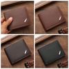 PU Leather Men's Short Wallet Portable Thin Large Capacity Male Leather Purse Money Clip Korean Style Men Coin Pocket Travel