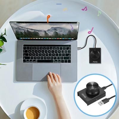 Muslady USB-регулятор громкости, одна клавиша, регулятор громкости для ноутбука, ПК с функцией Plug and Play