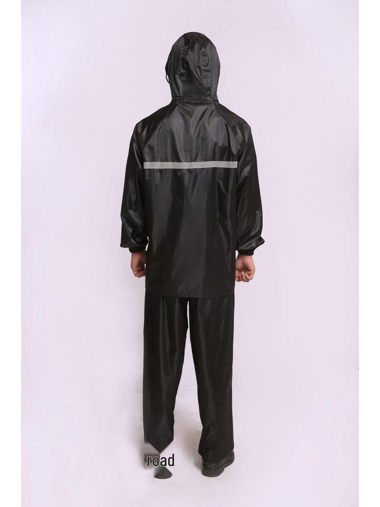 Мужской светоотражающий дождевик и брюки: Защита от сильного дождя для велоспорта/мотоспорта на открытом воздухе, раздельный стиль.