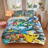 Pokemon Adventure Print 3Pcs Bedding Setduvet Cover With 2 Bedropillowcase Home Birthday Gift