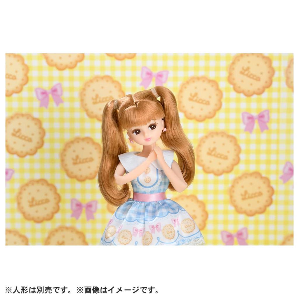 TAKARA TOMY Платье Happy Doll Игрушка для ролевых игр для детей от 3 лет и соответствует стандарту безопасности игрушек ST Mark Один размер подходит всем "Licca-chan LW-04 Бисквит" Наряд Вверх,