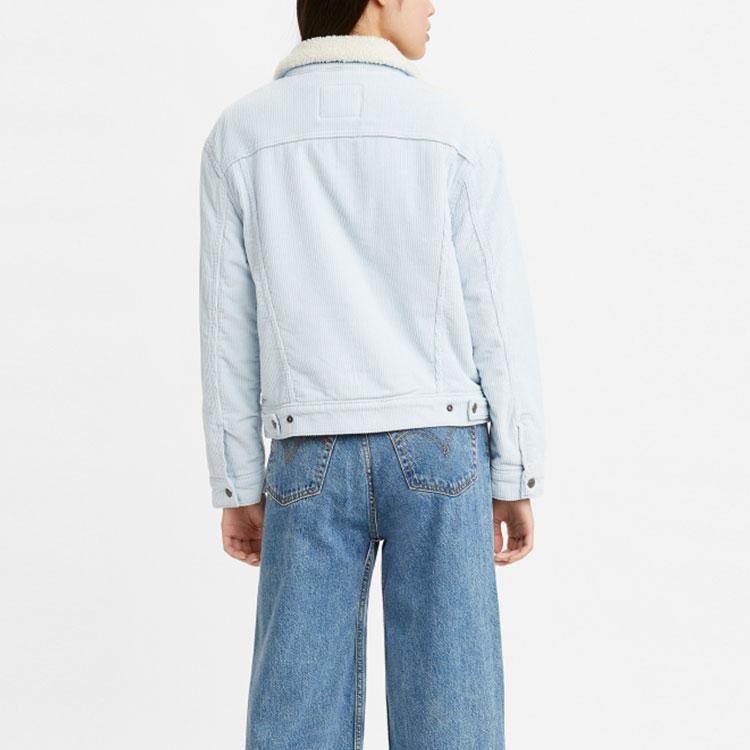 Levi's Мужская джинсовая куртка-тракер с подкладкой из искусственного меха Ex-Boyfriend Светло-голубая 36137-0047