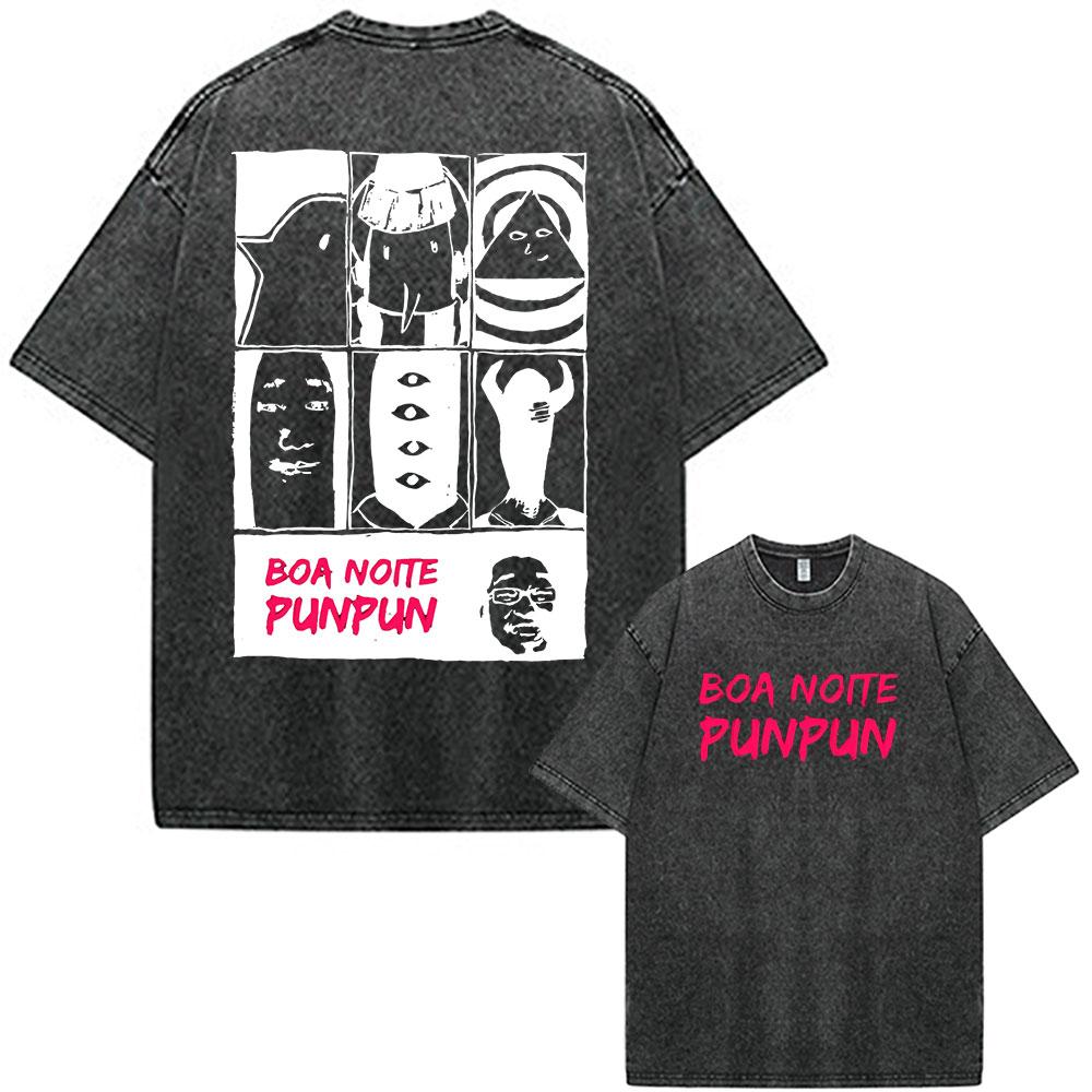 Oyasumi Goodnight Punpun God Tanaka Manga Vintage Washed Tshirts Men Women Clothing Fashion Harajuku Casual Oversized T Shirts