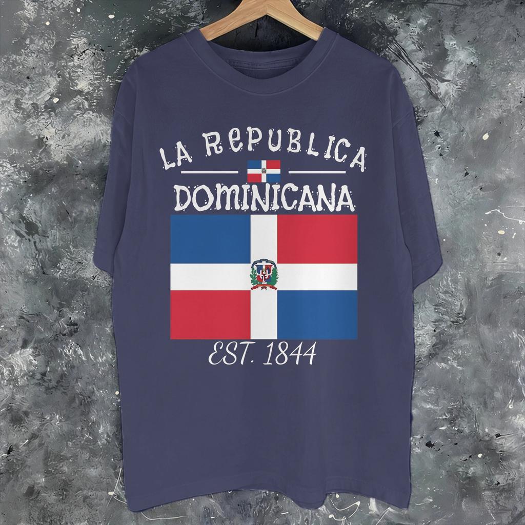 Unisex Women Graphic Print Dominican Republic Tee T Shirt Pure Cotton Tshirts Clothes