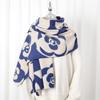 2024 Осень/Зима Новый Напечатанный Кашемир Как Длинный Шарф Шаль Женский Теплый Шарф Шаль Утолщенный Бархатом