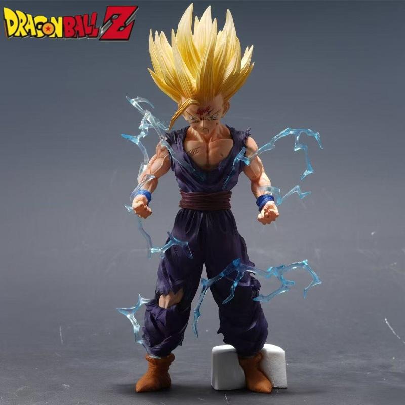 24 см Фигурка Аниме Dragon Ball Z Сын Гохан Фигурка Действия Супер Сайян 2 Игра с Селлом Детские Игрушки Сон Гоку Милый Подарок