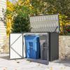 Trash Bin Box For 2 Tons Lockable Trash Bin Cover With Flip Top Lid Dark Gray