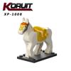 Plastic Blocks Mini Blocks Action Figures War Medieval Knight Horse  Wolf   Saddle  Bridle Toy Blocks For Children