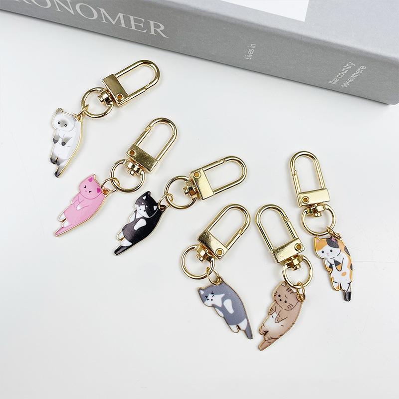 Брелок с изображением милого кота и котенка, кавайный брелок в виде лапы питомца, подвеска в виде когтя