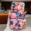 Розовый Чехол с Мультяшным Цветочным Рисунком для Samsung Galaxy A57 A56 A55 A54 5G A37 A36 A35 A34 A17 A16 A15 A14 Силиконовый Чехол с Текстурой Кожи