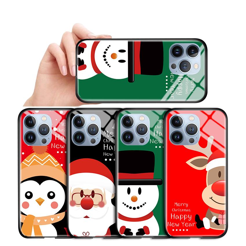 Чехол для телефона из закаленного стекла для iPhone 11 12 13 14 15 16 17 Redmi 10 12 14C Note10 Note14 Xiaomi 11Lite PocoC75 Мягкий край Ударопрочный Гладкий чехол
