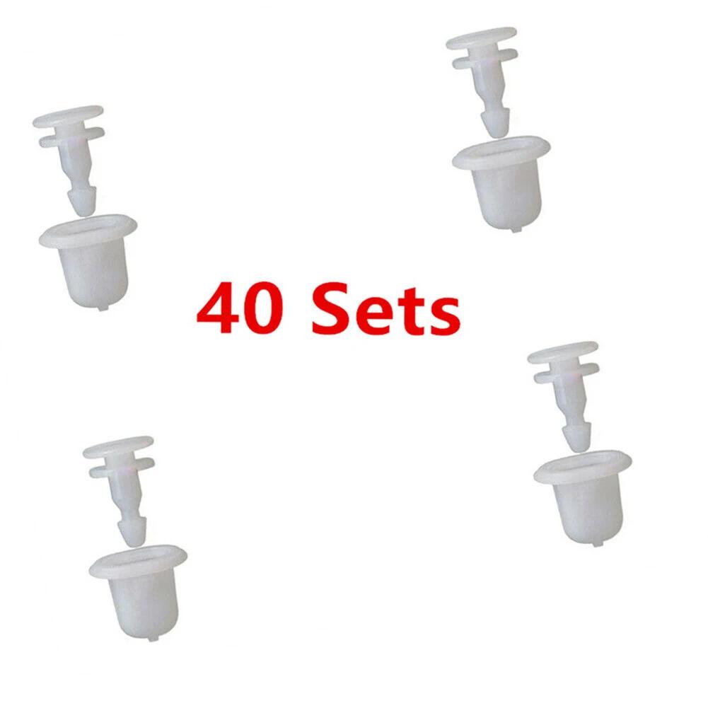 40 Set Auto Wheel Arch Fender Flare Liner Clips Fastener For Nissan Navara Patrol For Nissan Pathfinder Qx4/Qx56 01553-02903