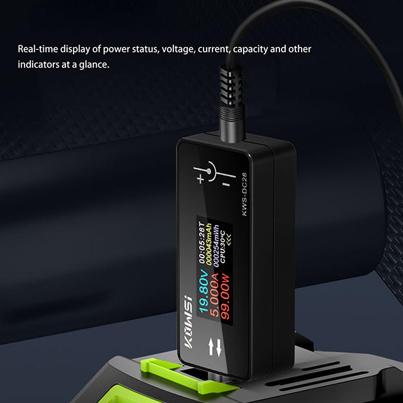 Kws-Dc28 0,96-дюймовый TFT HD цифровой дисплей Dc 5,5*2,5 интерфейсный тестер напряжения амперметр измеритель мощности Multi In One дисплей
